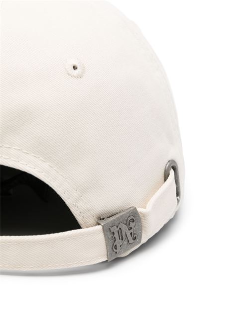 Cappello bianco con logo ricamato PALM ANGELS | PMLB10AS25FAB0010310